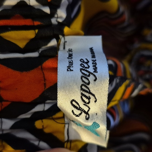 Lapogee One Size Vibrant Geometric Full Patterned Skirt Cotton Nwot - Picture 4 of 5